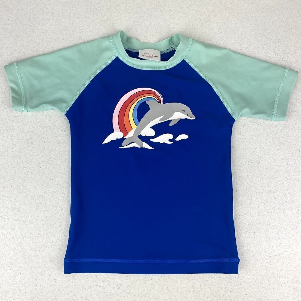 Hanna Andersson Sunblock Art Rash Guard Dolphin Rainbow 4